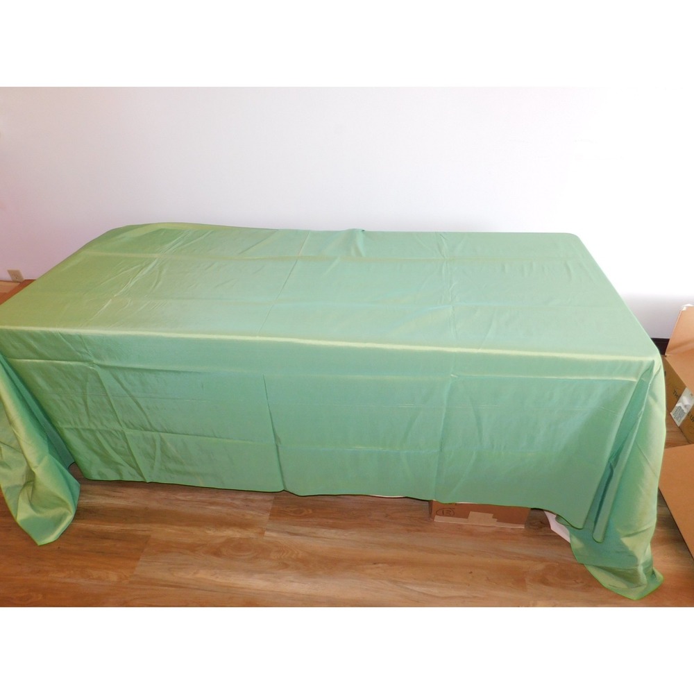 90" x 156" Lime Taffeta Tablecloth